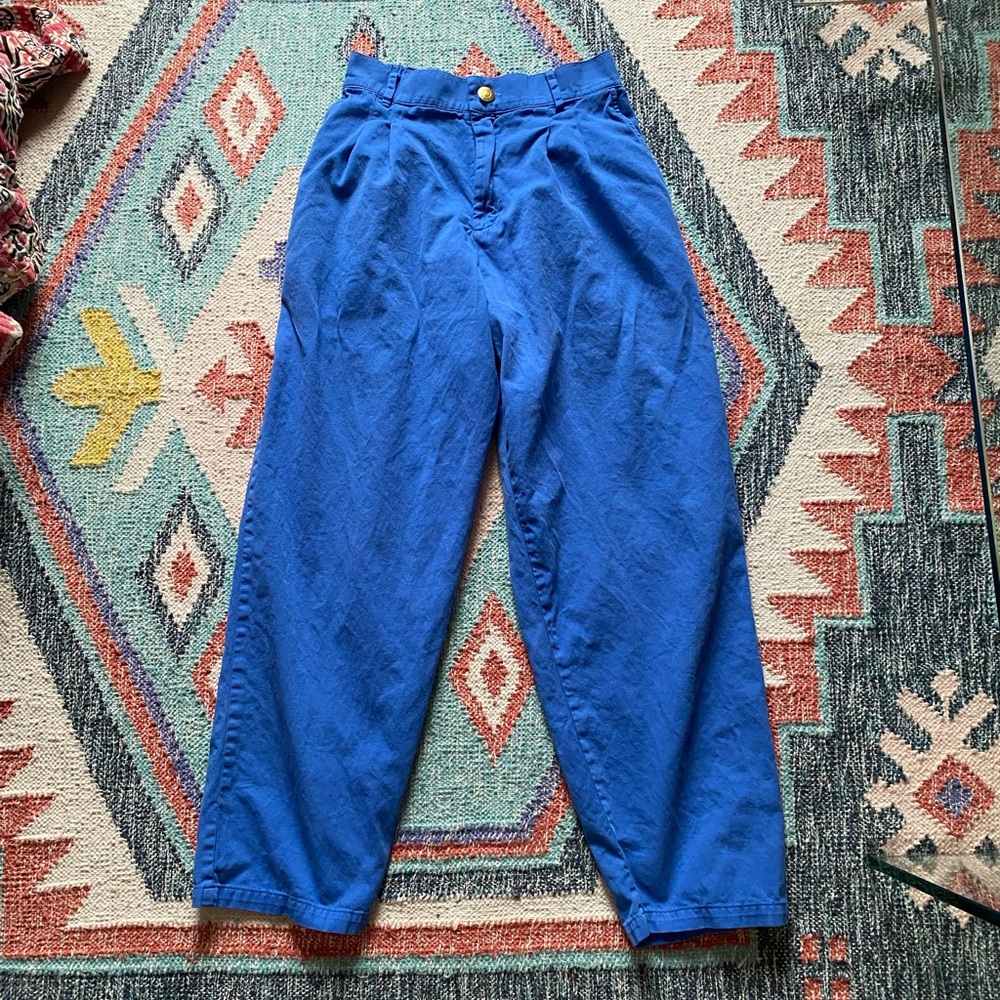 Big Bud Press women’s blue pleated trousers, size small